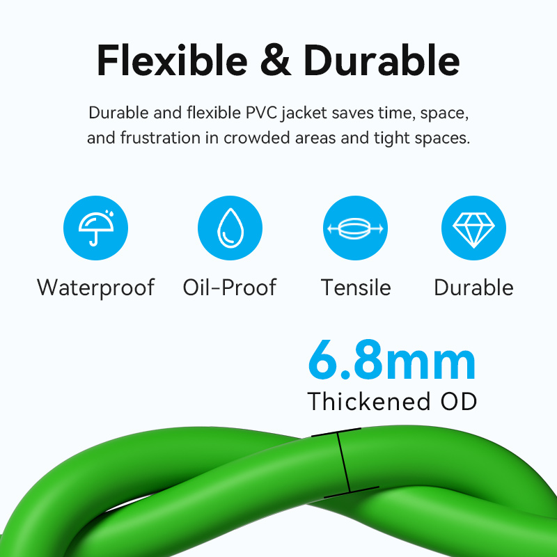 Vention Cat6A Bulk Ethernet Cable 10Gbps SFTP Cat 6A