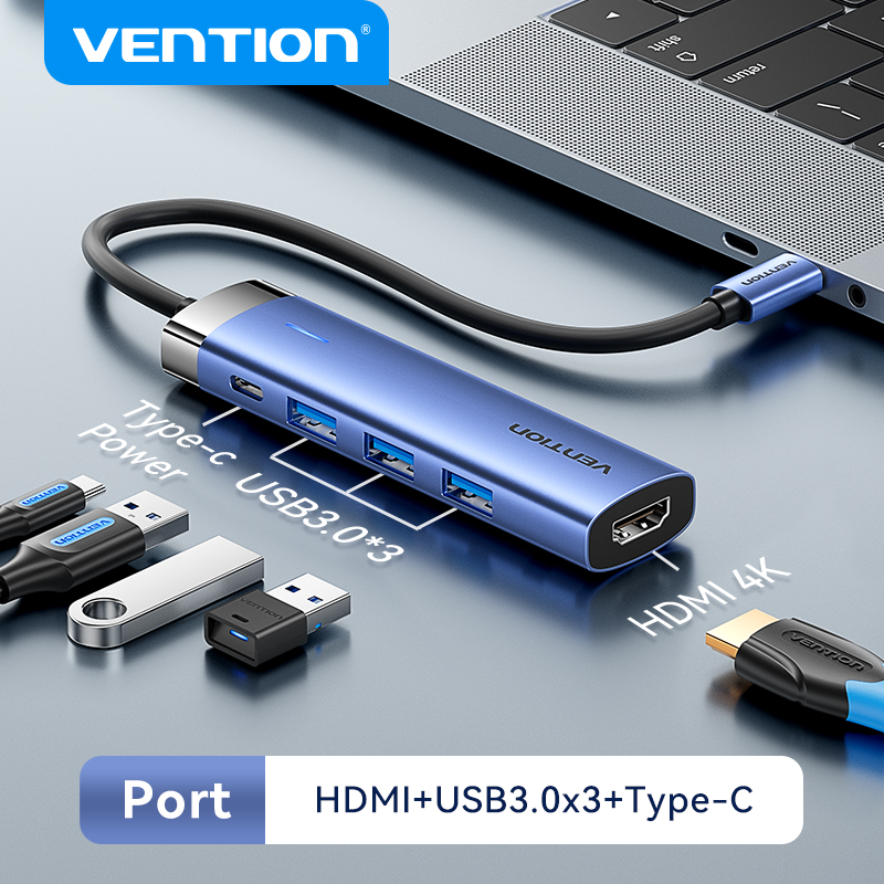 Vention USB C HUB Type-C to HDMI2.0 Adapter 4K30Hz USB