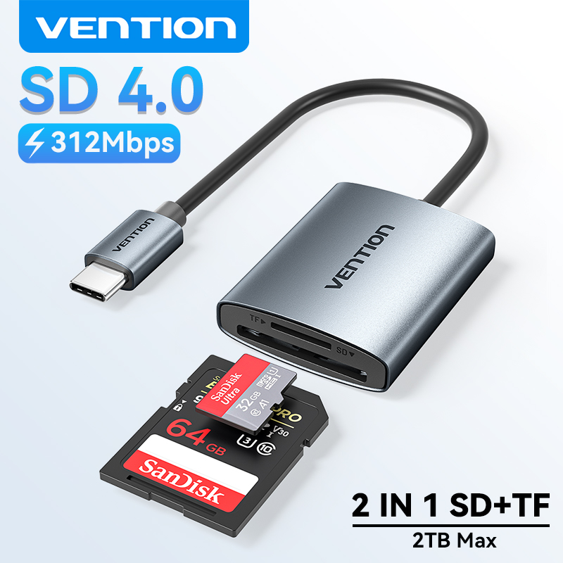 Vention SD 4.0 Card Reader 312Mbps USB 3.0 Type C
