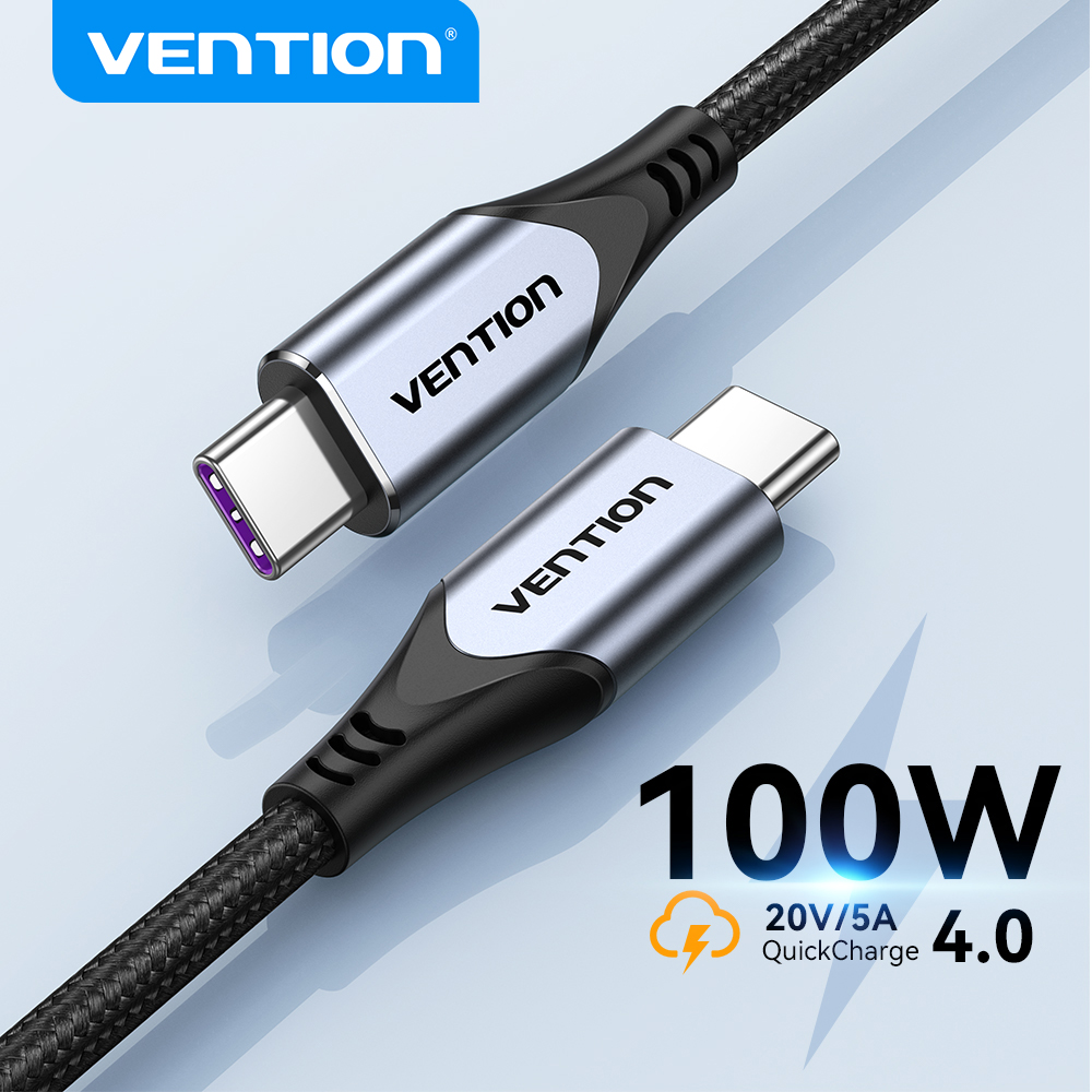 Vention 100W C Cable Fast Charge Type-C Cable 5A PD