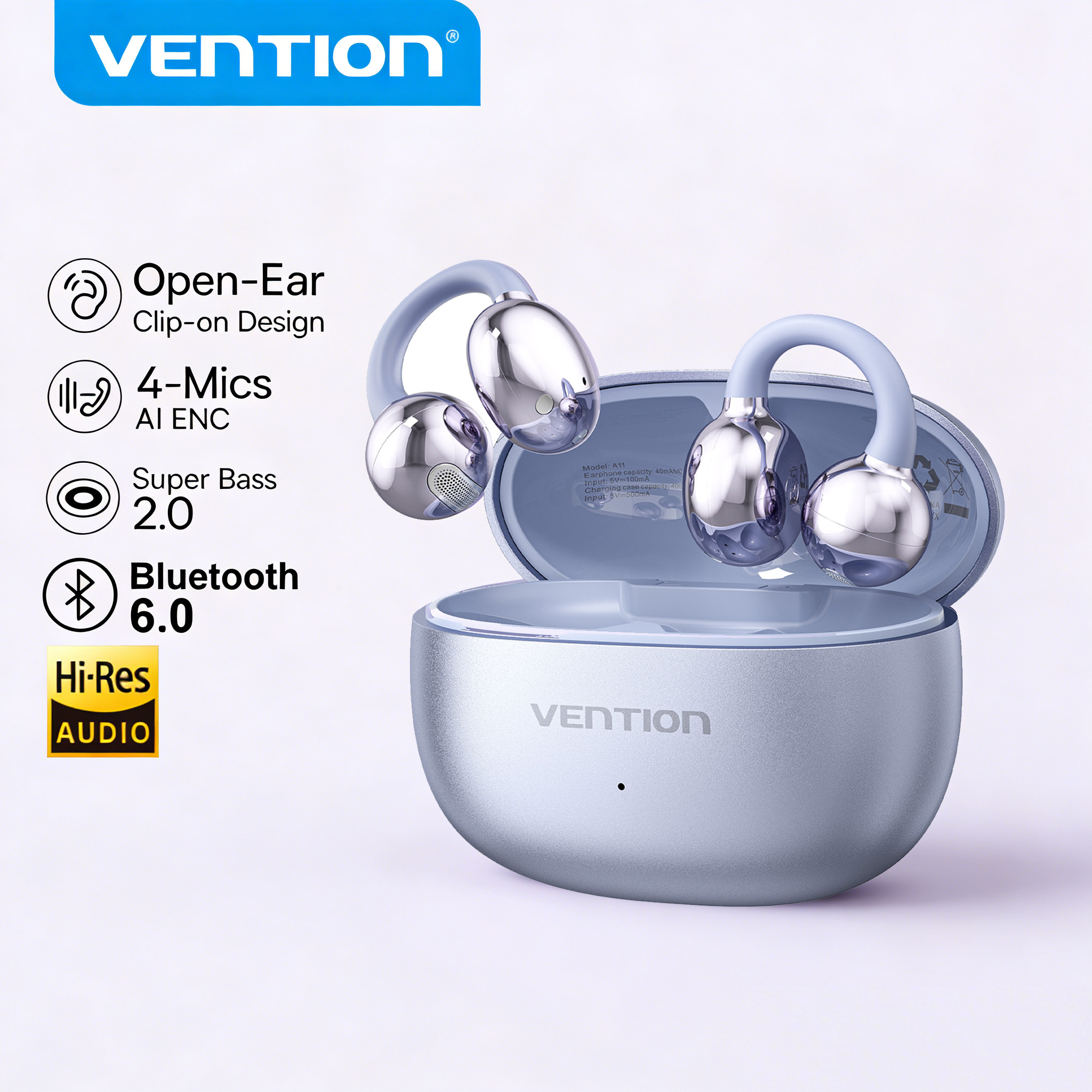 VENTION A11 Pro Ear Clip Wireless Earphones Bluetooth
