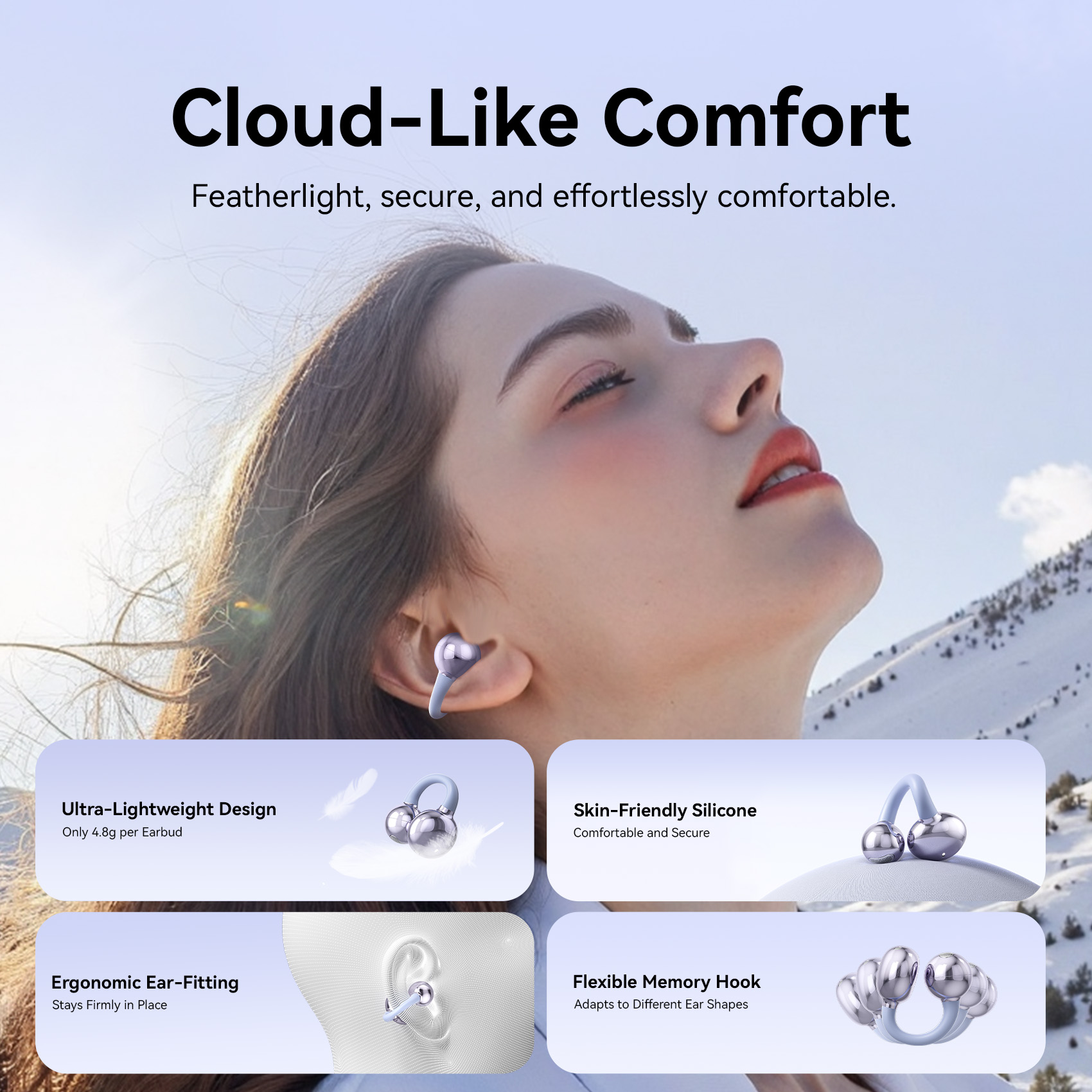 VENTION A11 Pro Ear Clip Wireless Earphones Bluetooth