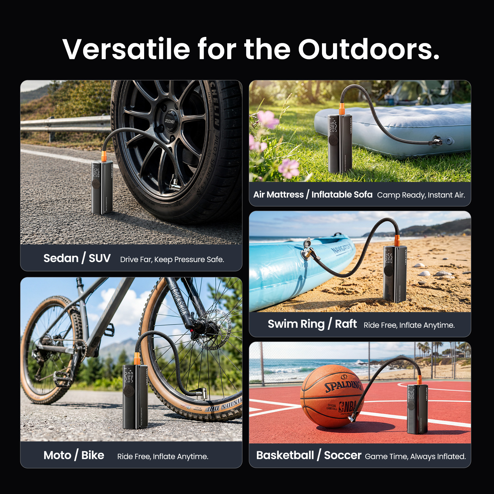 Vention Car Air Pump 5200Mah Portable Air Compressor