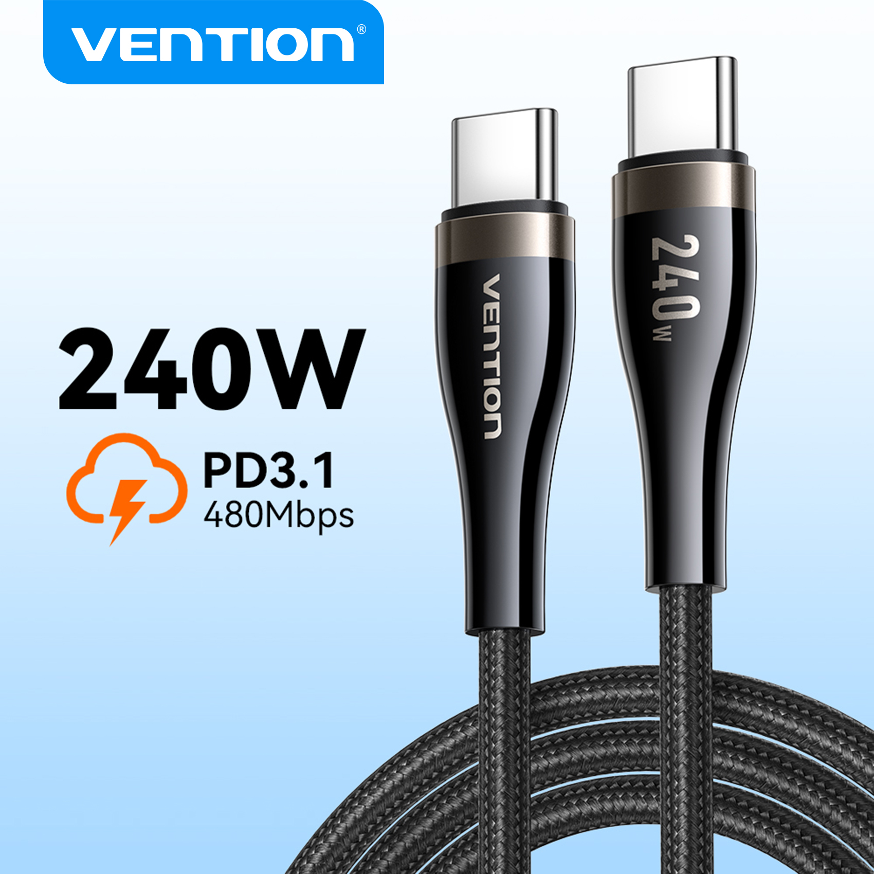 Vention 240W Cable Type C to Type C Cable USB C Cord