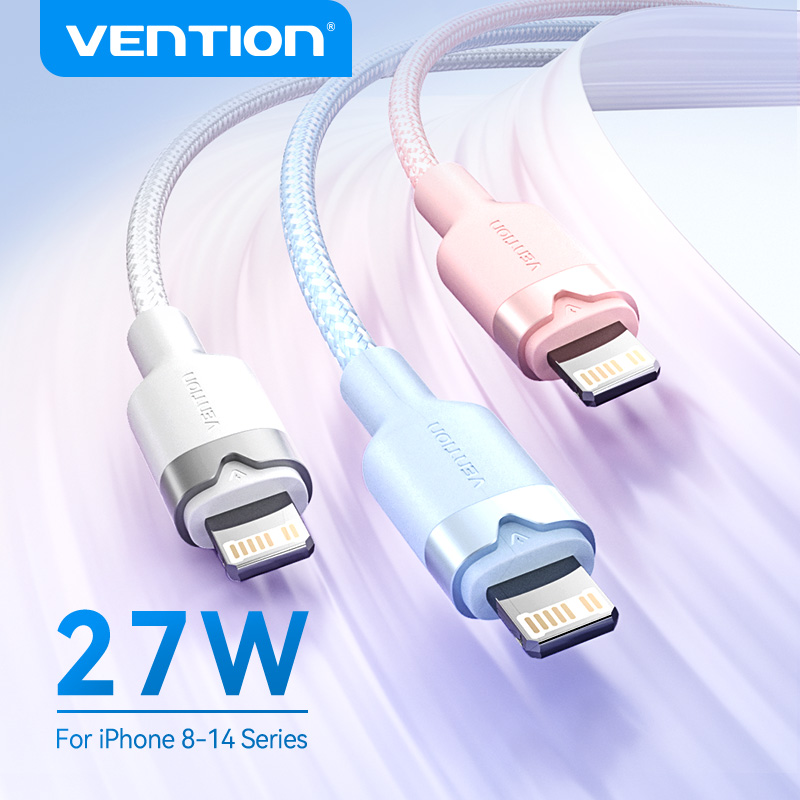 Vention USB C Cable 27W 3A USB C to Lightning Cable PD