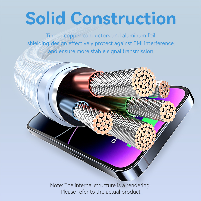 Vention USB C Cable 27W 3A USB C to Lightning Cable PD