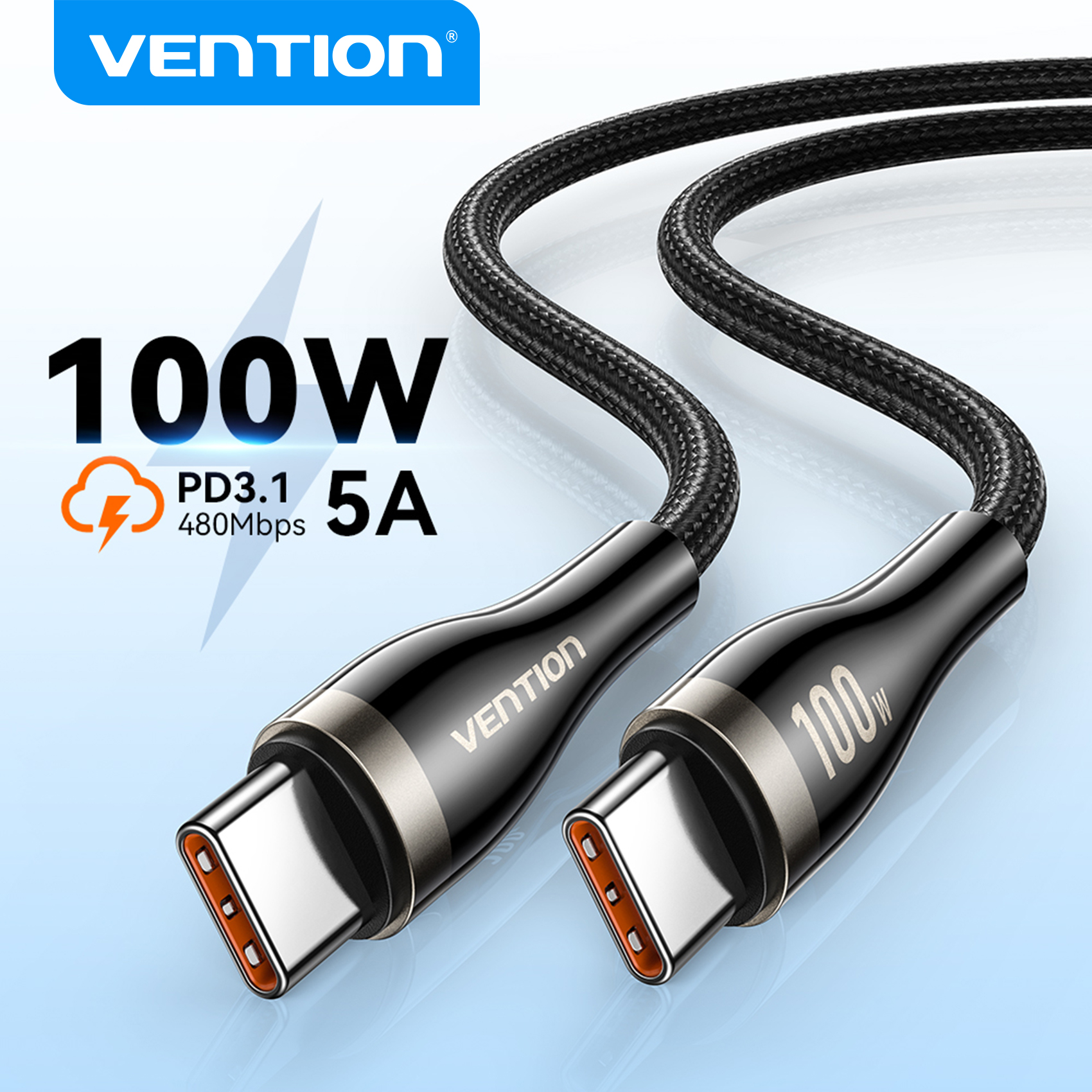 Vention 100W USB C Cable Type to Type C Cable PD3.0