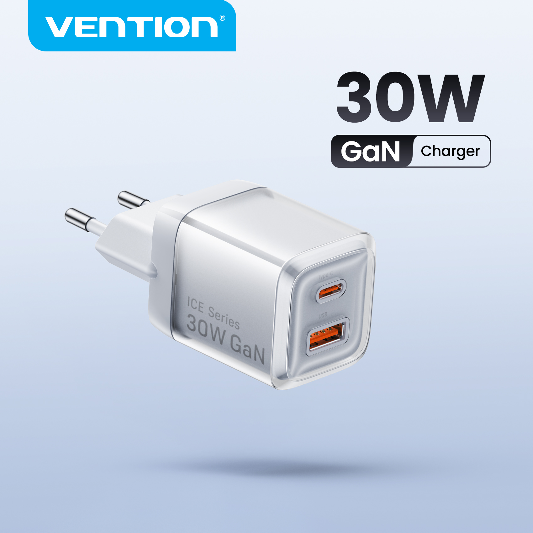 Chargeur rapide Vention 30 W GaN PD3.0 QC3.0 USB