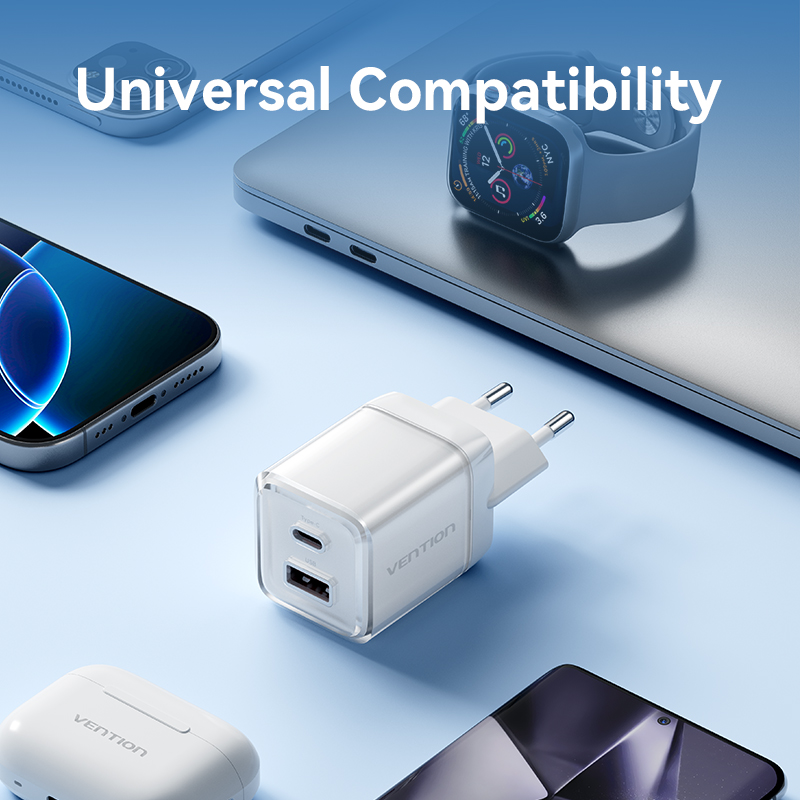 Chargeur rapide Vention 30 W GaN PD3.0 QC3.0 USB