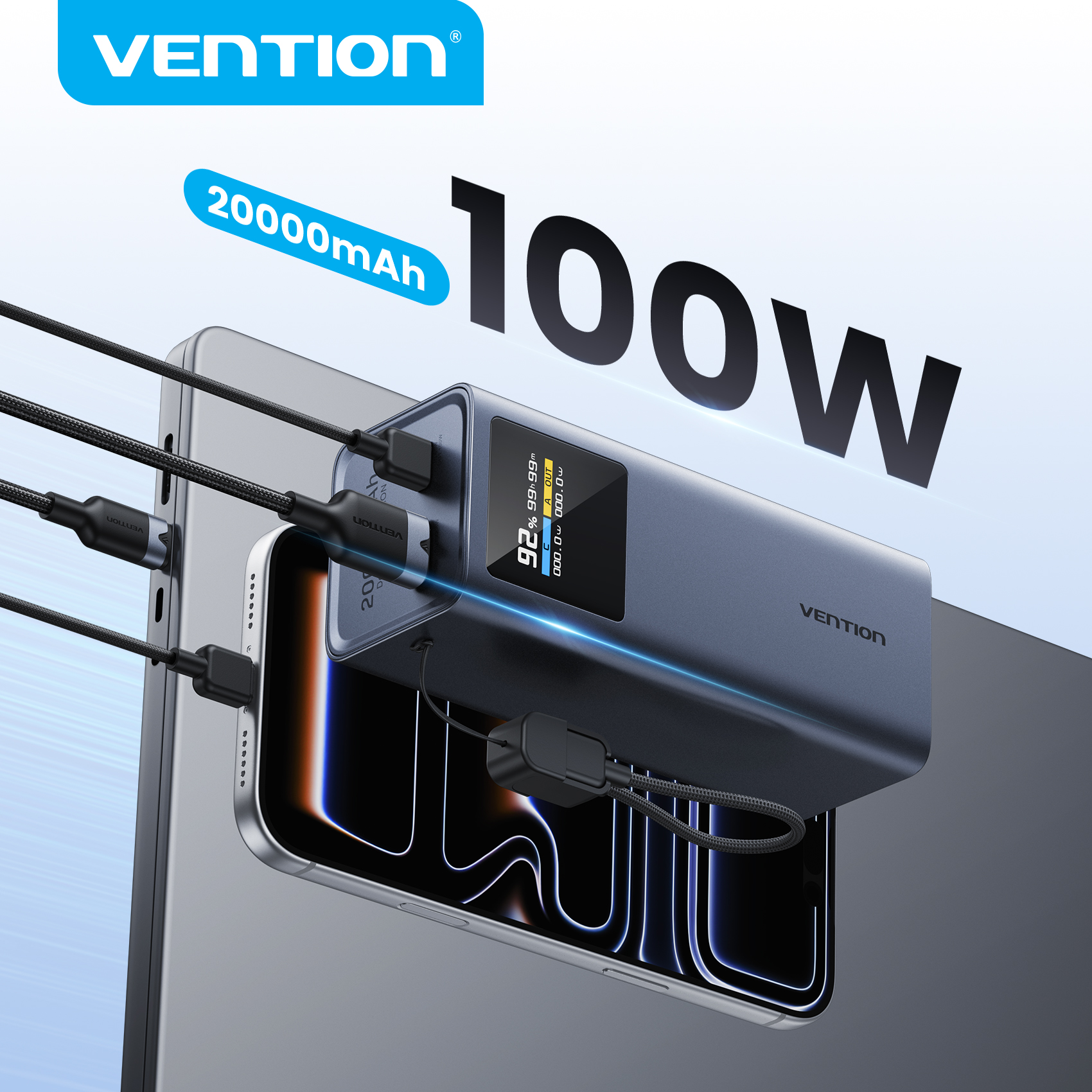 Vention 100W 20000mAh Power Bank PD External Battery