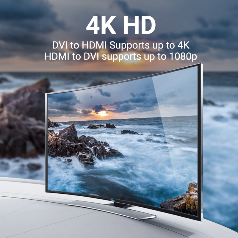 كابل Vention HDMI إلى DVI ثنائي الاتجاه HDMI ذكر 24+1