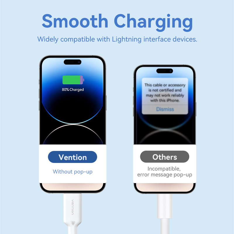 Vention Lightning Cable 2.4A for iPhone 14 13 12 11 8