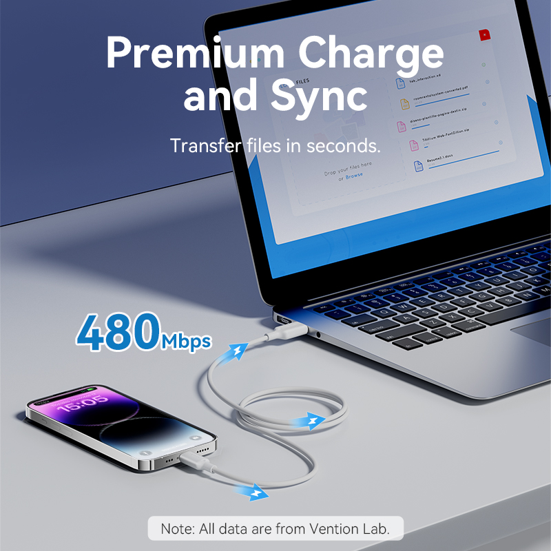 Vention Lightning Cable 2.4A for iPhone 14 13 12 11 8