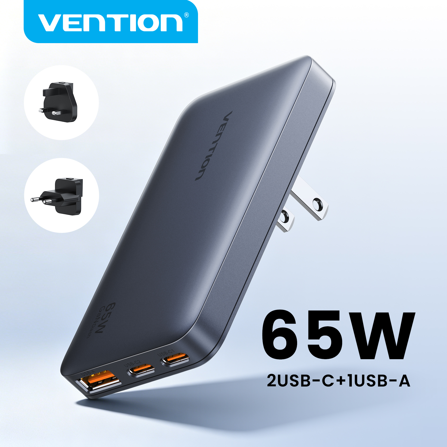 „Vention“ 65 W GaN įkroviklis PD3.0 PPS QC4+ USB C