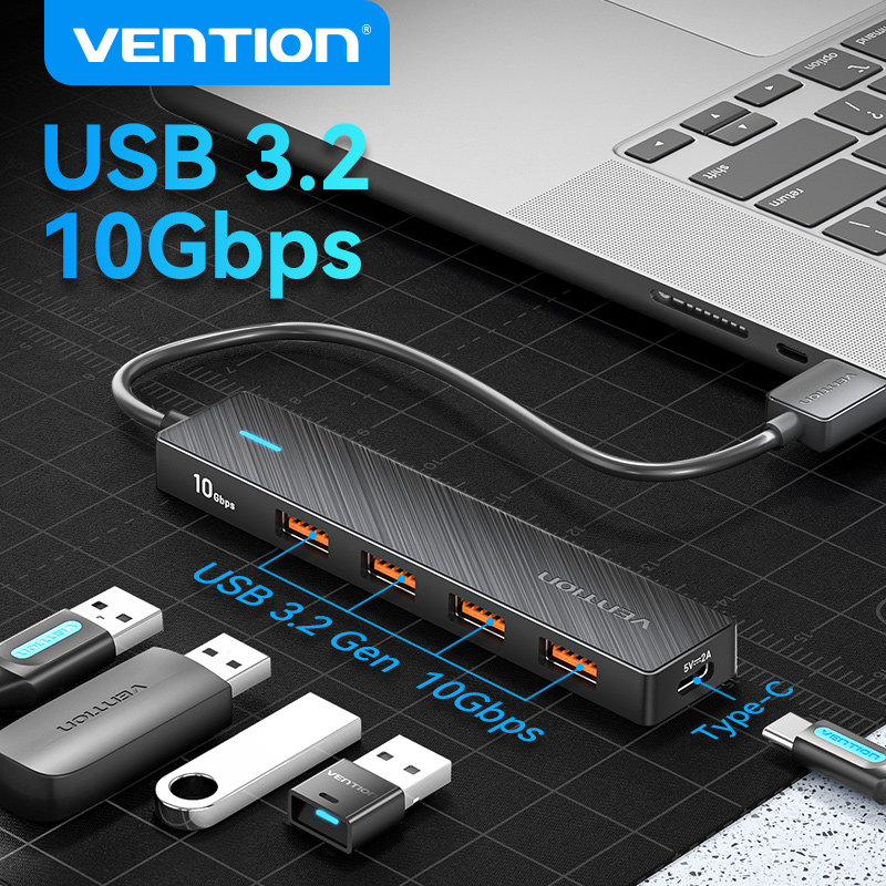 Vention Usb Hub 4 Port ABS Hub USB 3.2 10Gbps