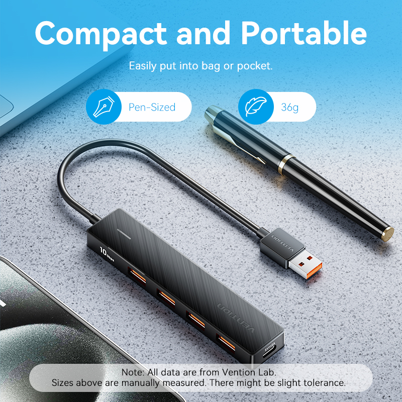 Vention Usb Hub 4 Port ABS Hub USB 3.2 10Gbps