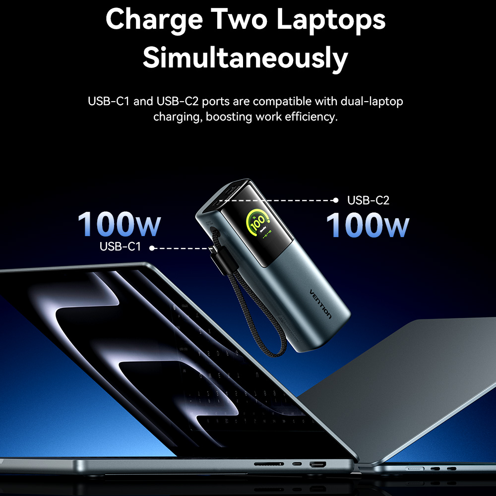 Vention 200W Power Bank 27000mAh PD 3.1 140W Max