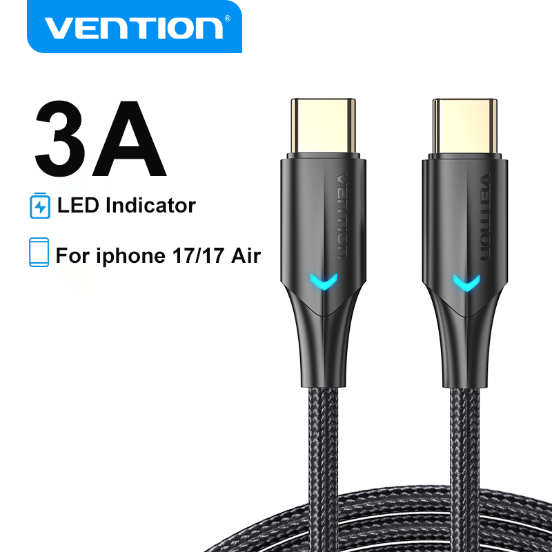 Vention 60W-os USB Type-C kábel iPhone 17 16 15 Pro