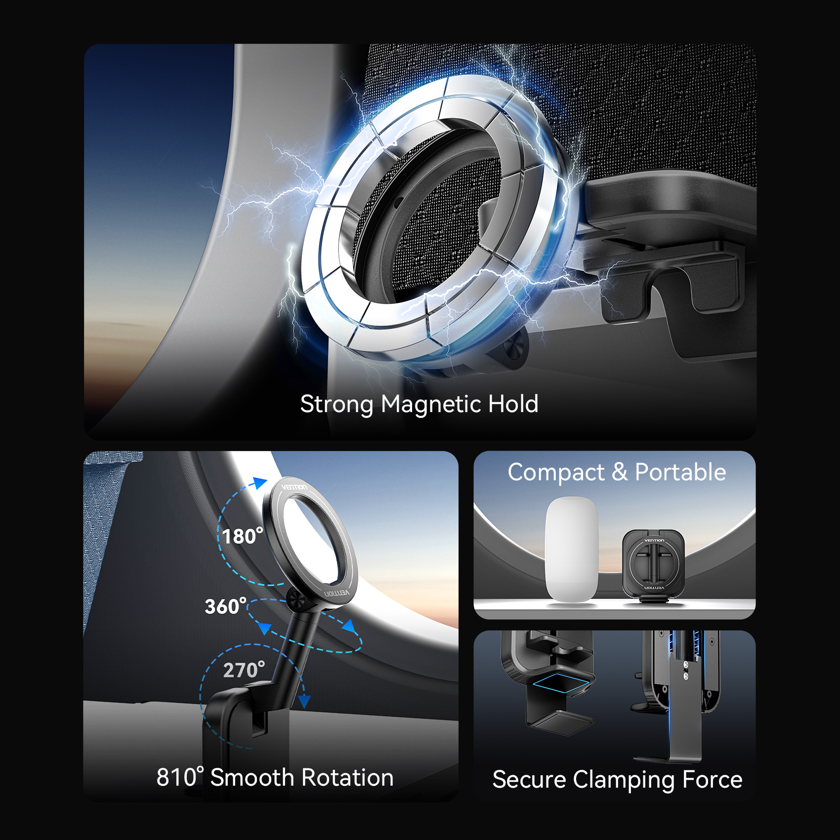 Vention Magnetic Phone Holder Desktop Hands-Free