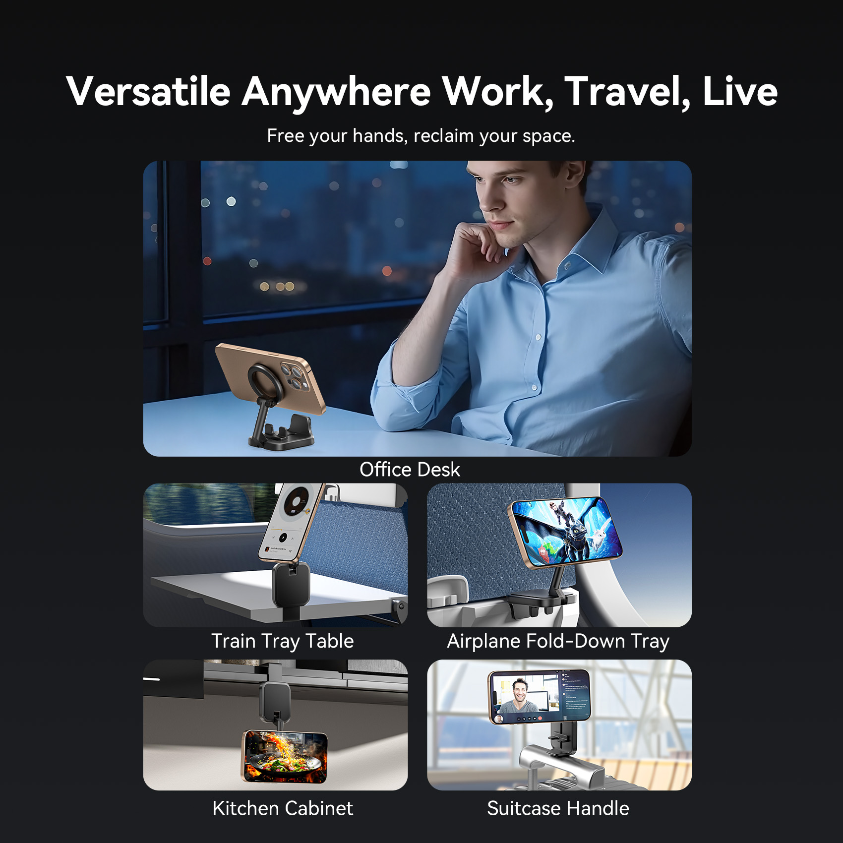 Vention Magnetic Phone Holder Desktop Hands-Free