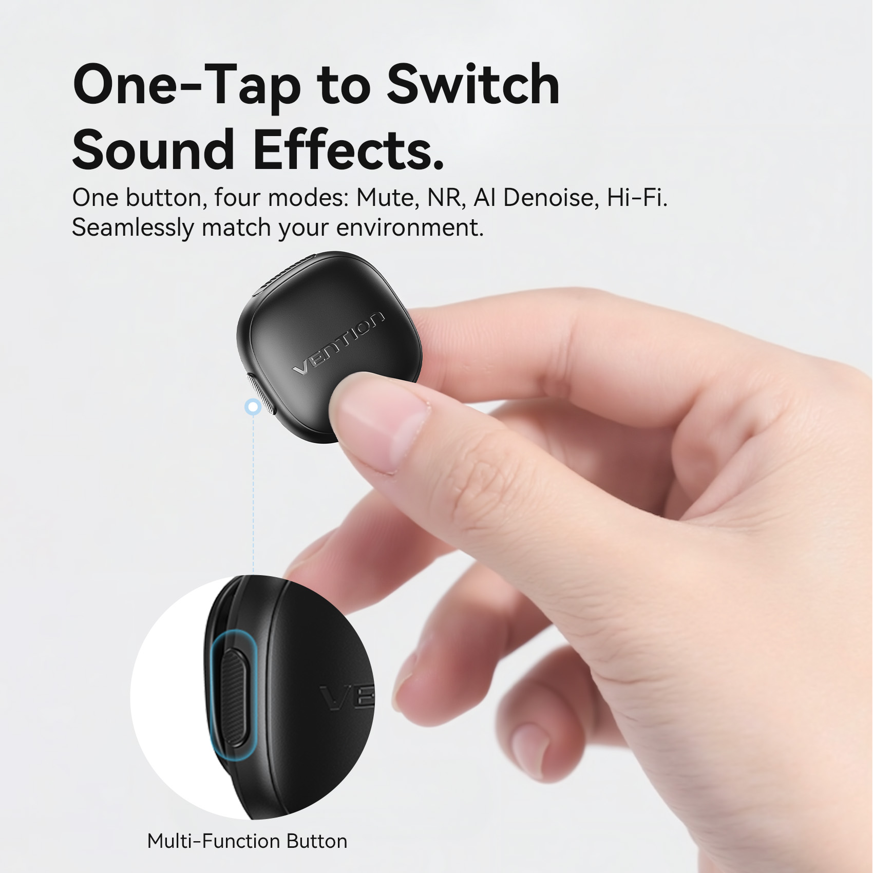Vention Wireless Magnetic Button Collar Microphone