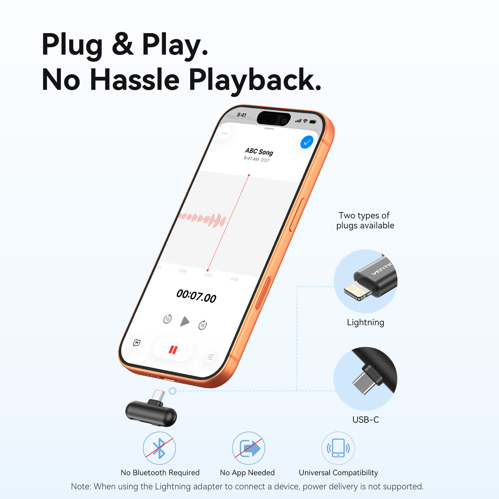 Vention Wireless Magnetic Button Collar Microphone
