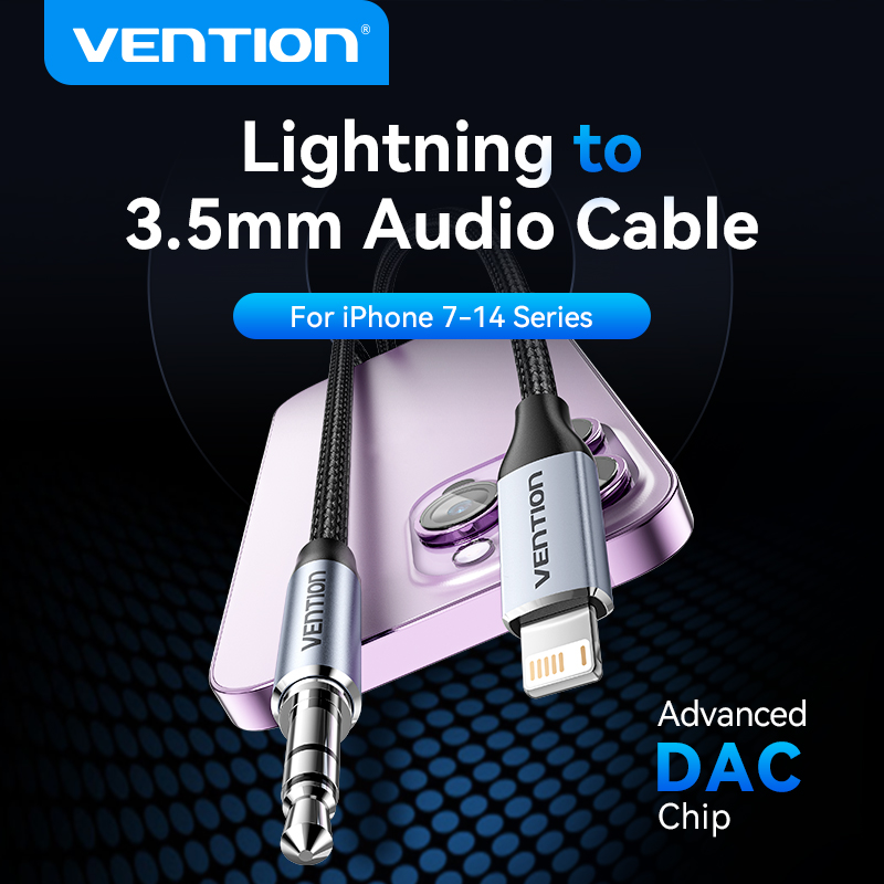 Vention Audio Adapter for Lightning to 3.5mm Headphone