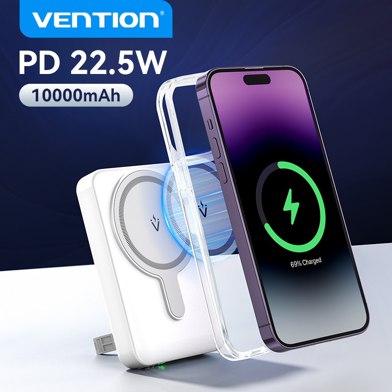Vention 10000mAh Power Bank Magnetic Portable PD 22.5W