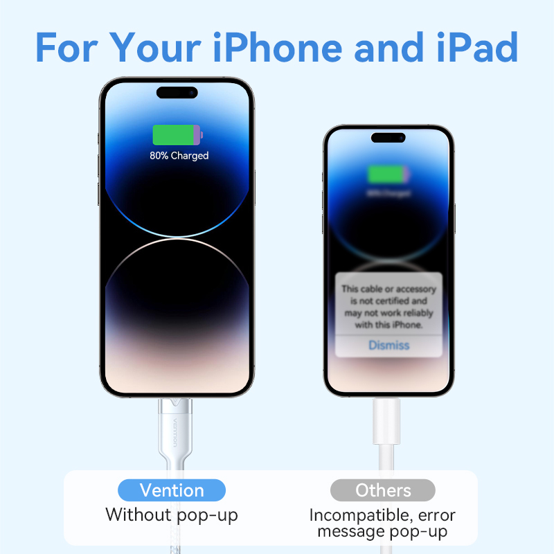 Vention USB to Lightning Cable for iPhone 14 13 12 11