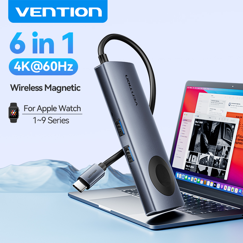 Vention USB C Hub 4K 60Hz Wireless Magnetic