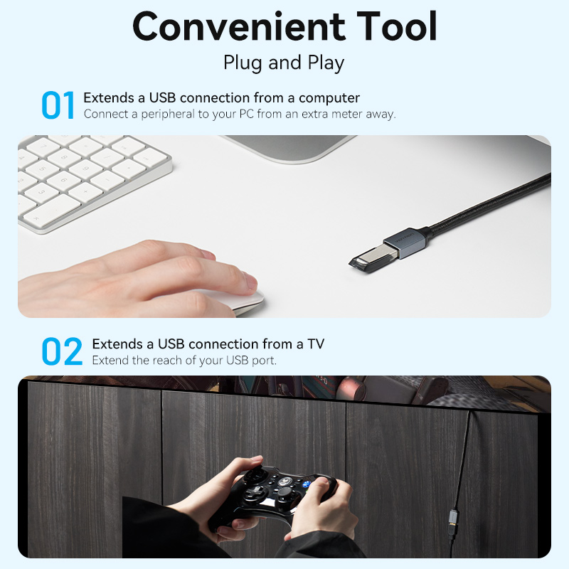 Kabel USB Vention USB 3.0 Przedłużacz męski