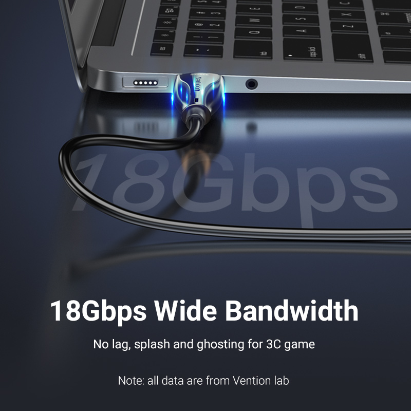 כבל HDMI 2.1 8K של Vention 120Hz 48Gbps סיב אופטי