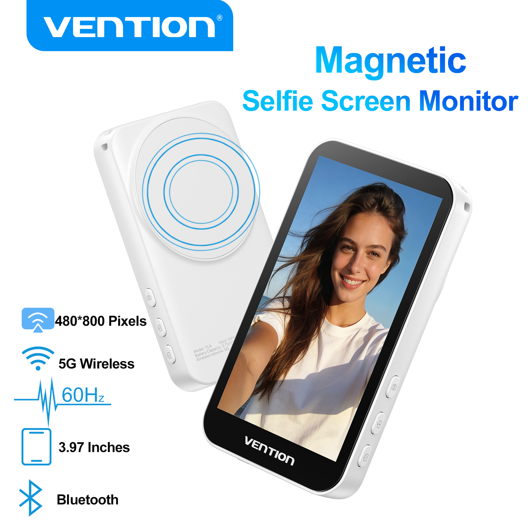 Vention Magnetic Selfie Screen Monitor Vlog Phone