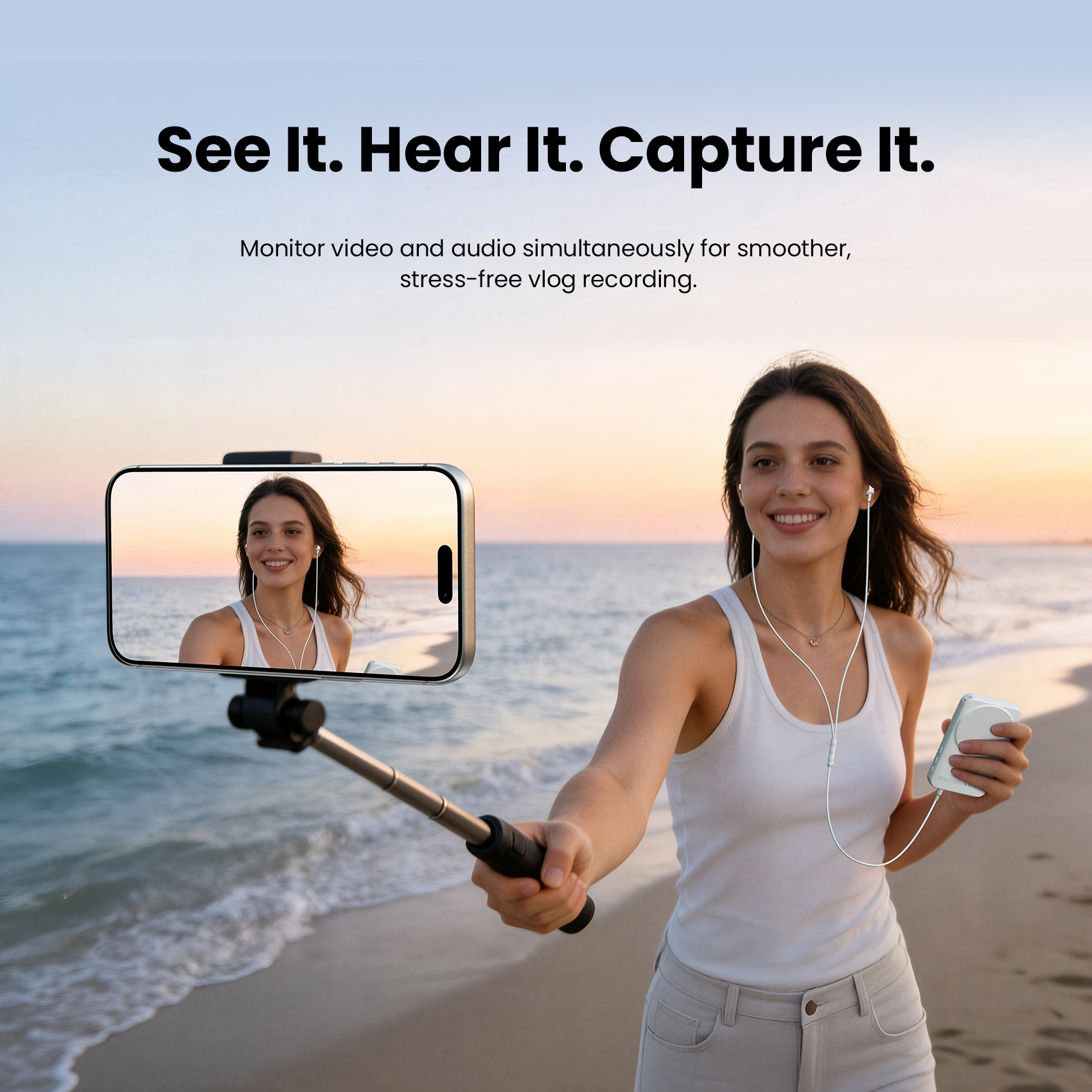 Vention Magnetic Selfie Screen Monitor Vlog Phone