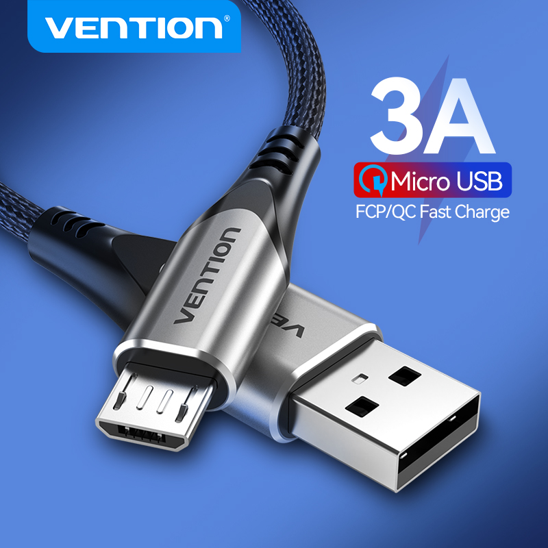 Vention Micro USB Cable 3A Nylon Fast Charger USB