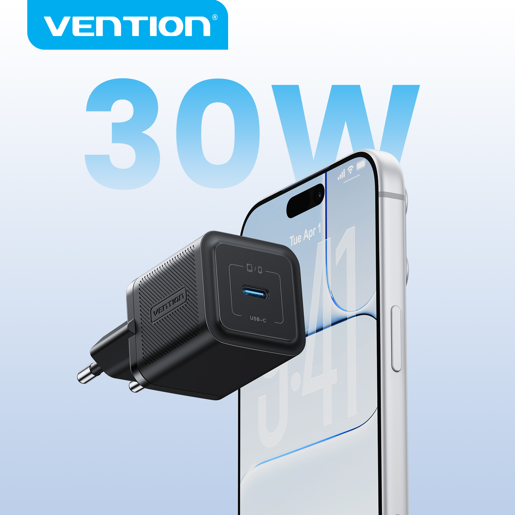 Vention 30W GaN Charger PD 3.0 PPS QC Fast Charger USB