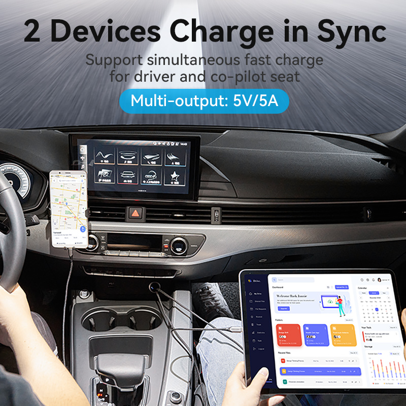 Vention 30W Mini Car Charger USB Type C PD QC Quick