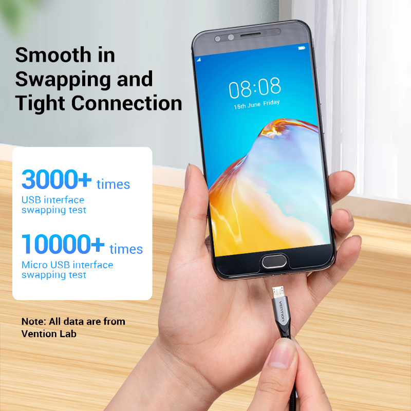 Vention Micro USB Cable 3A Nylon Fast Charger USB