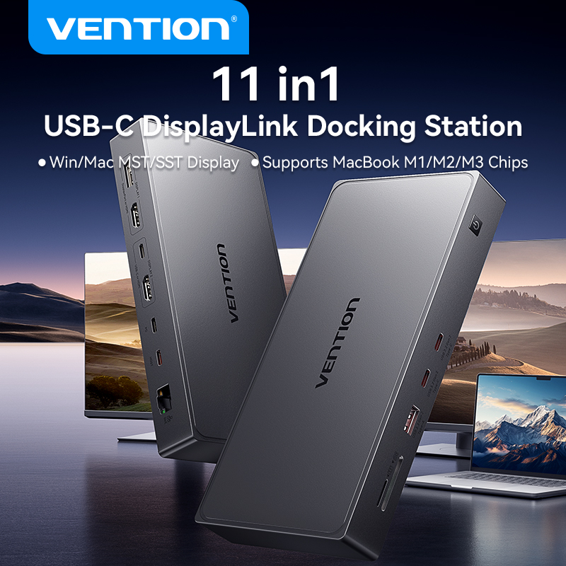 Vention Docking Station 11-IN-1 HUB USB C to 4K60Hz