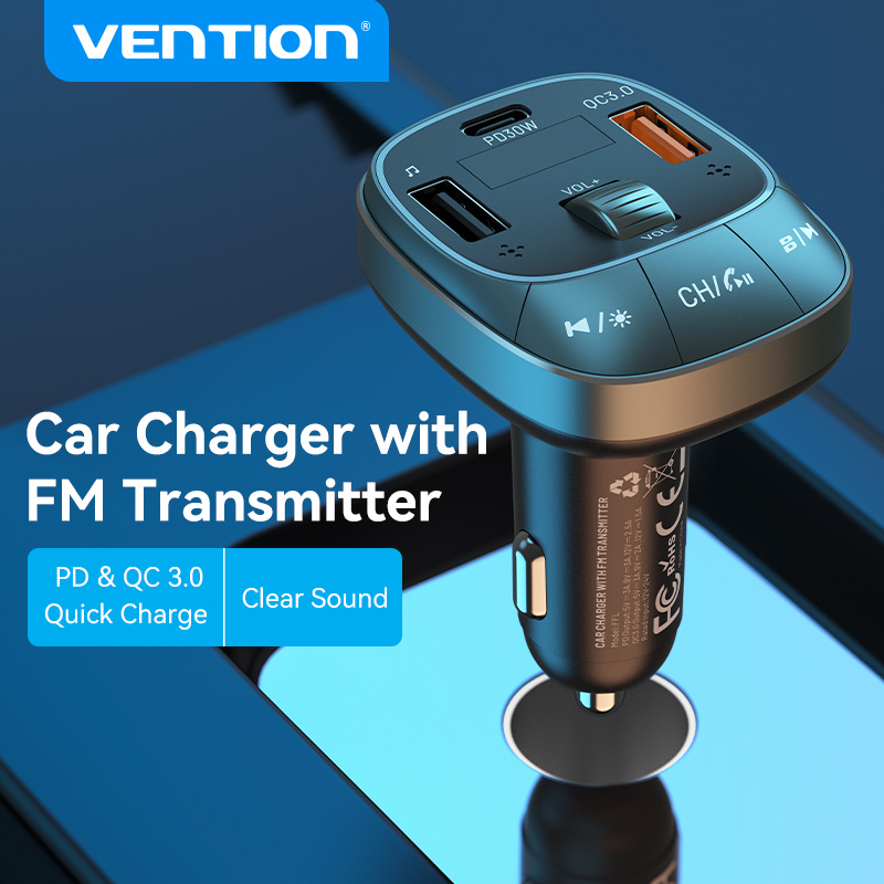 Vention Bluetooth 5.0 FM Transmitter Handsfree Car