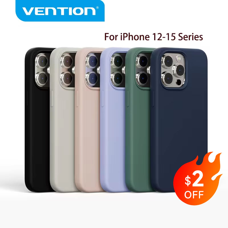 Vention Silicone Magnetic Case for iPhone 16 15 14 13