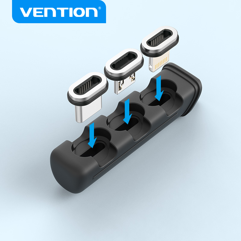 Vention Magnetic Plug Case Portable Storage Box Type C