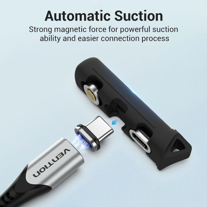 Vention Magnetic Plug Case Portable Storage Box Type C