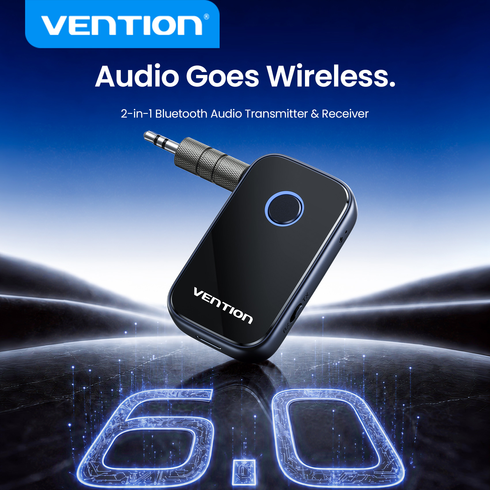Vention Bluetooth 6.0 5.4 5.3 AUX Audio Transmitter