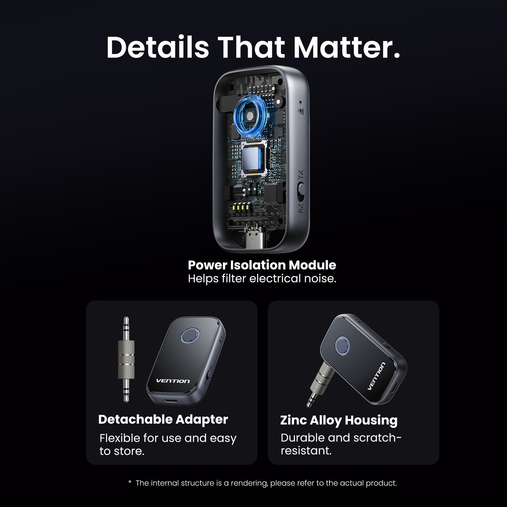 Vention Bluetooth 6.0 5.4 5.3 AUX Audio Transmitter