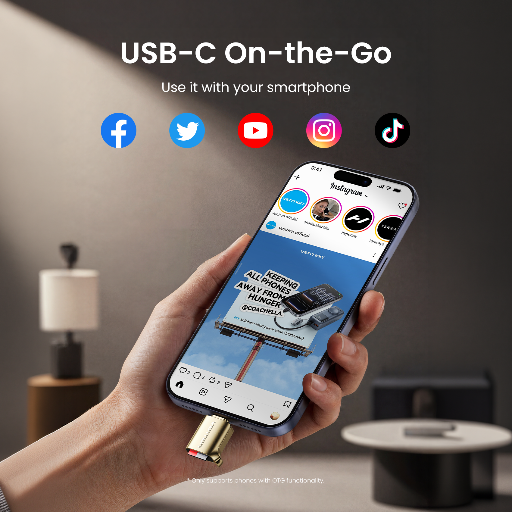 Vention USB C Micro SD Card Reader USB 3.0 TF Card OTG