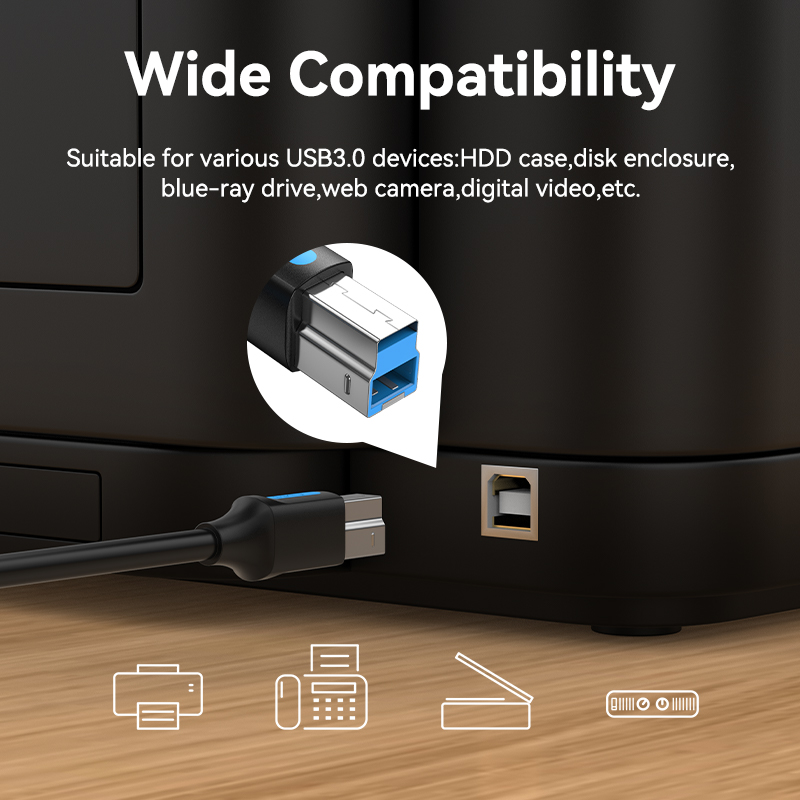 Vention USB C to USB Type B 3.0 Cable for MacBook Pro