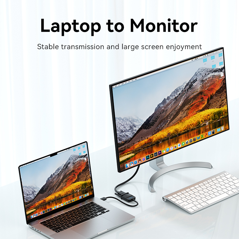محول Vention HDMI إلى VGA بدقة 1080P HD ذكر إلى VGA