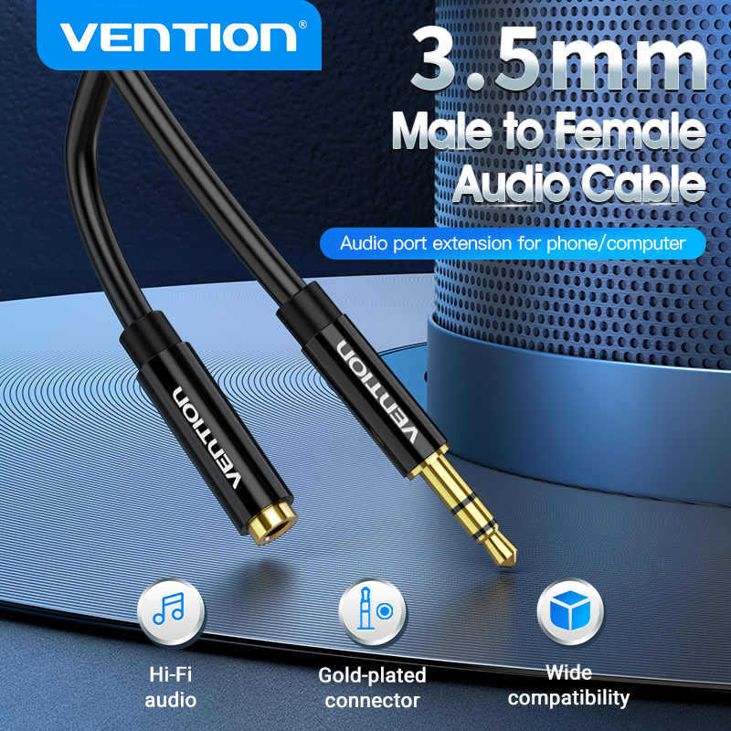 Vention 3.5mm 수-암 연장 케이블 잭 3.5