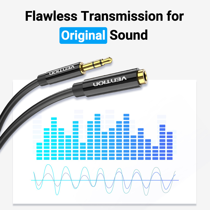 Vention 3.5mm 수-암 연장 케이블 잭 3.5